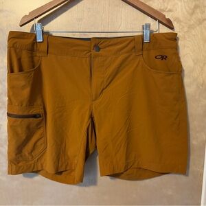 Outdoor Research Dark Yellow Shorts for Hiking